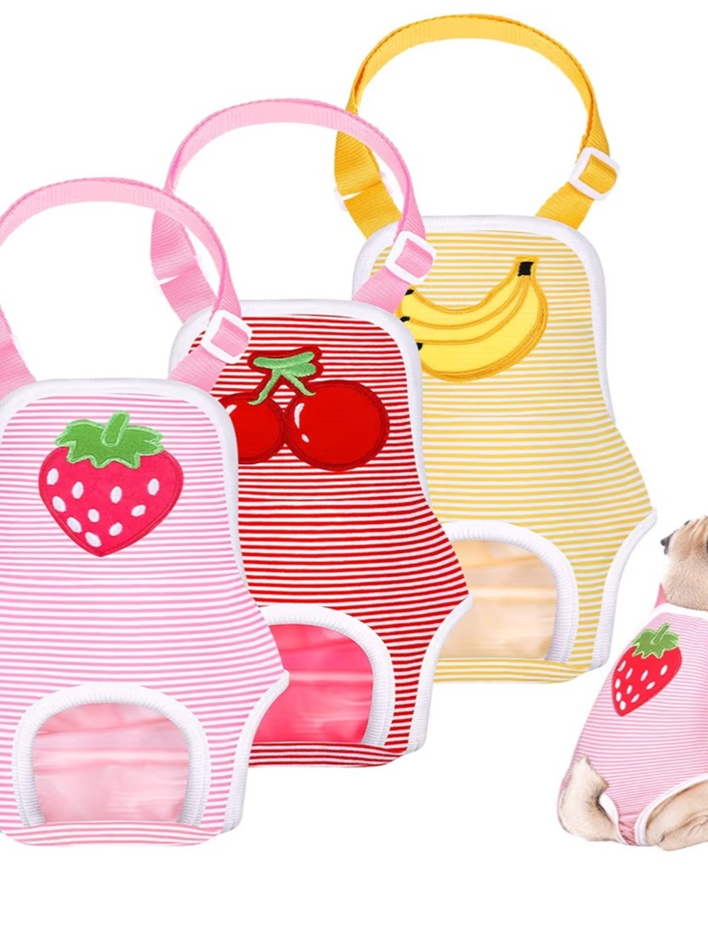 Choice of One Dog Diaper Sanitary Panties with Adjustable Suspender
